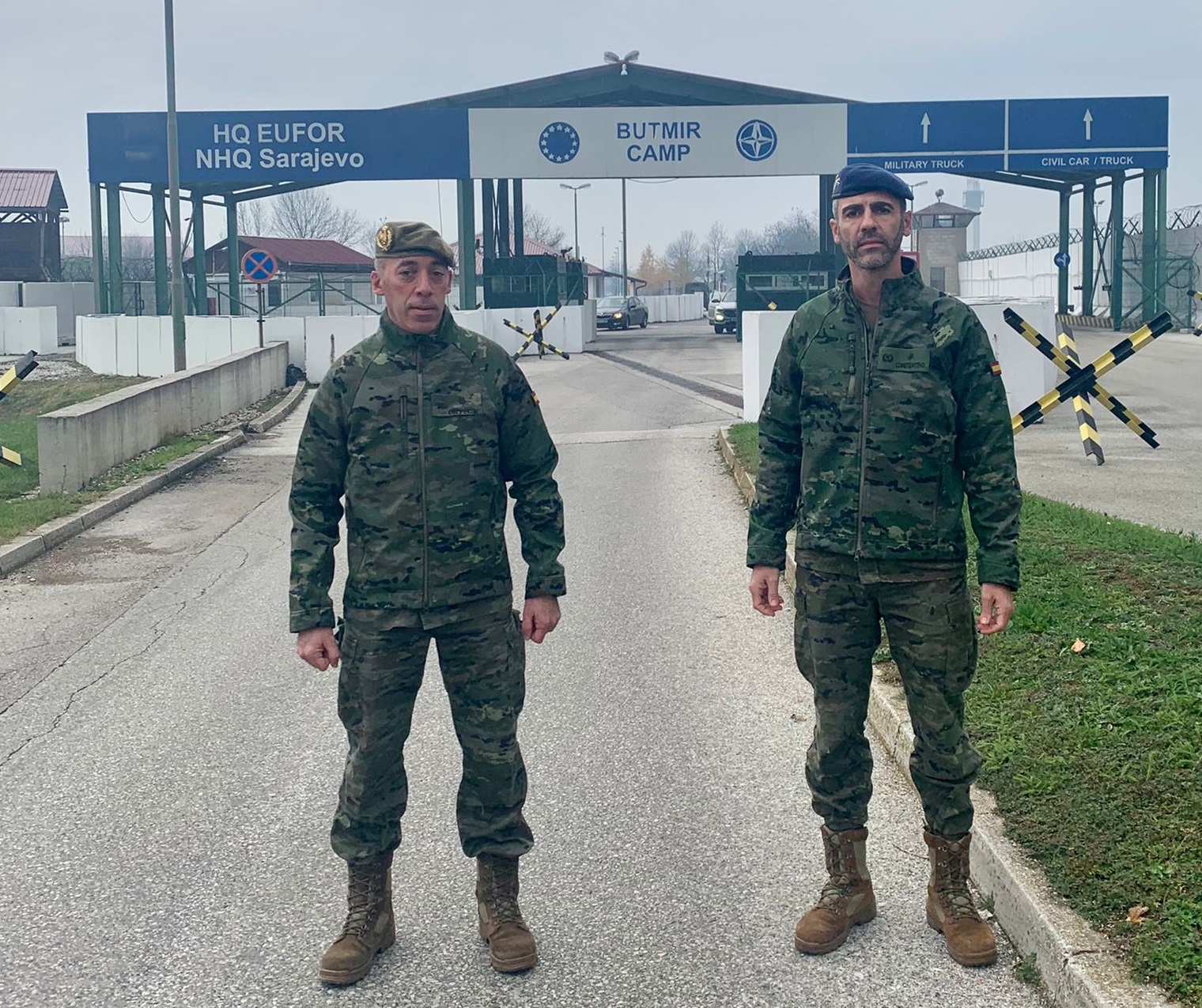 Militares españoles integrados en el Cuartel General de EUFOR