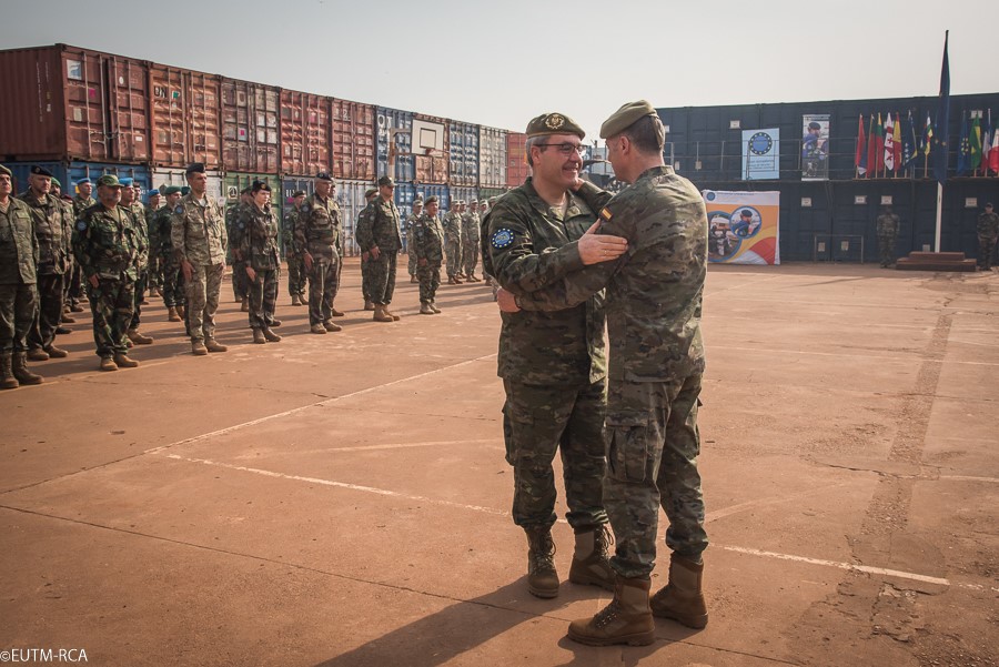 Relevo del contingente español de la misión de adiestramiento de la Unión Europea en República Centroafricana