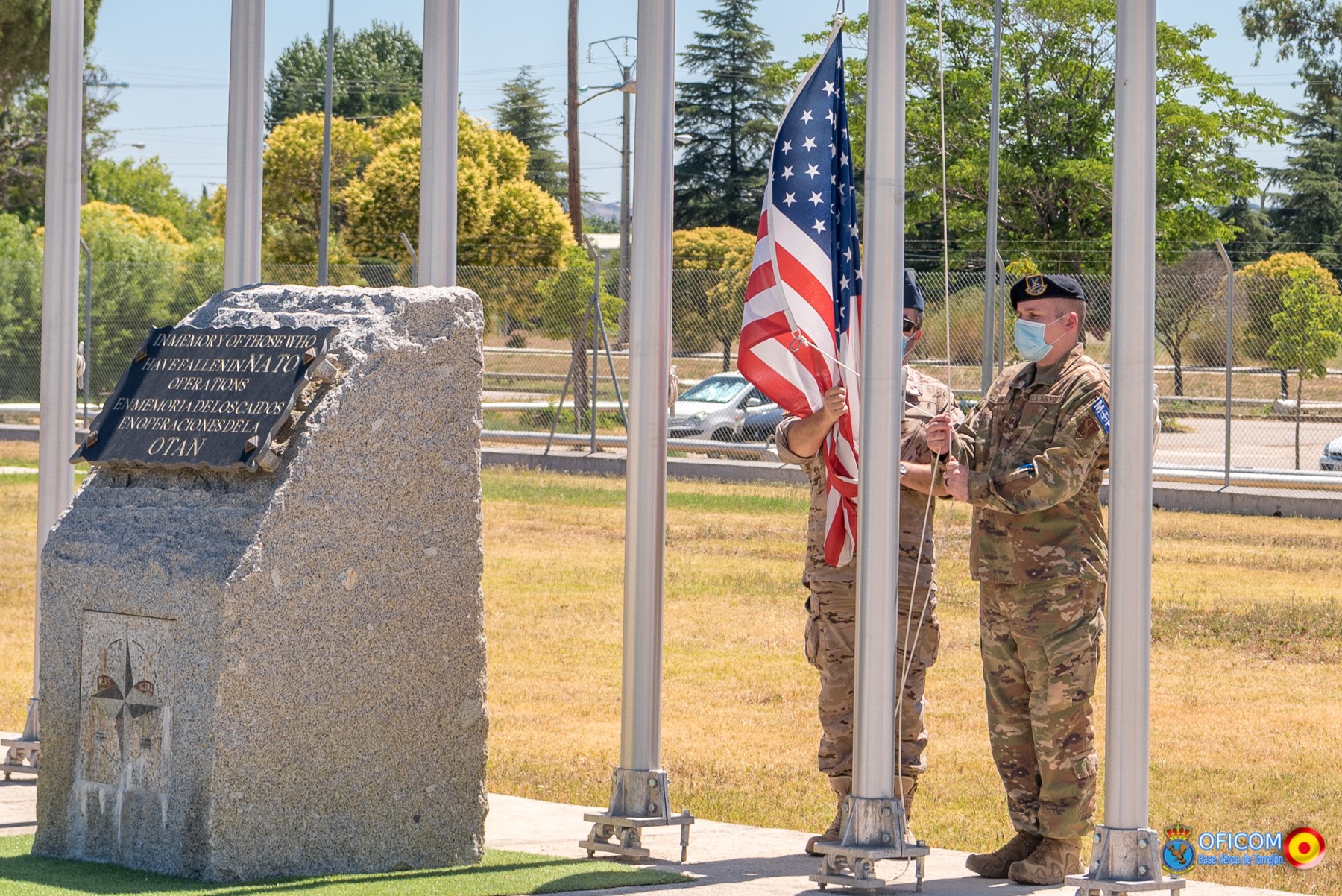 CAOC TJ raises U.S. flag on a ceremony  honoring U.S. Independence day