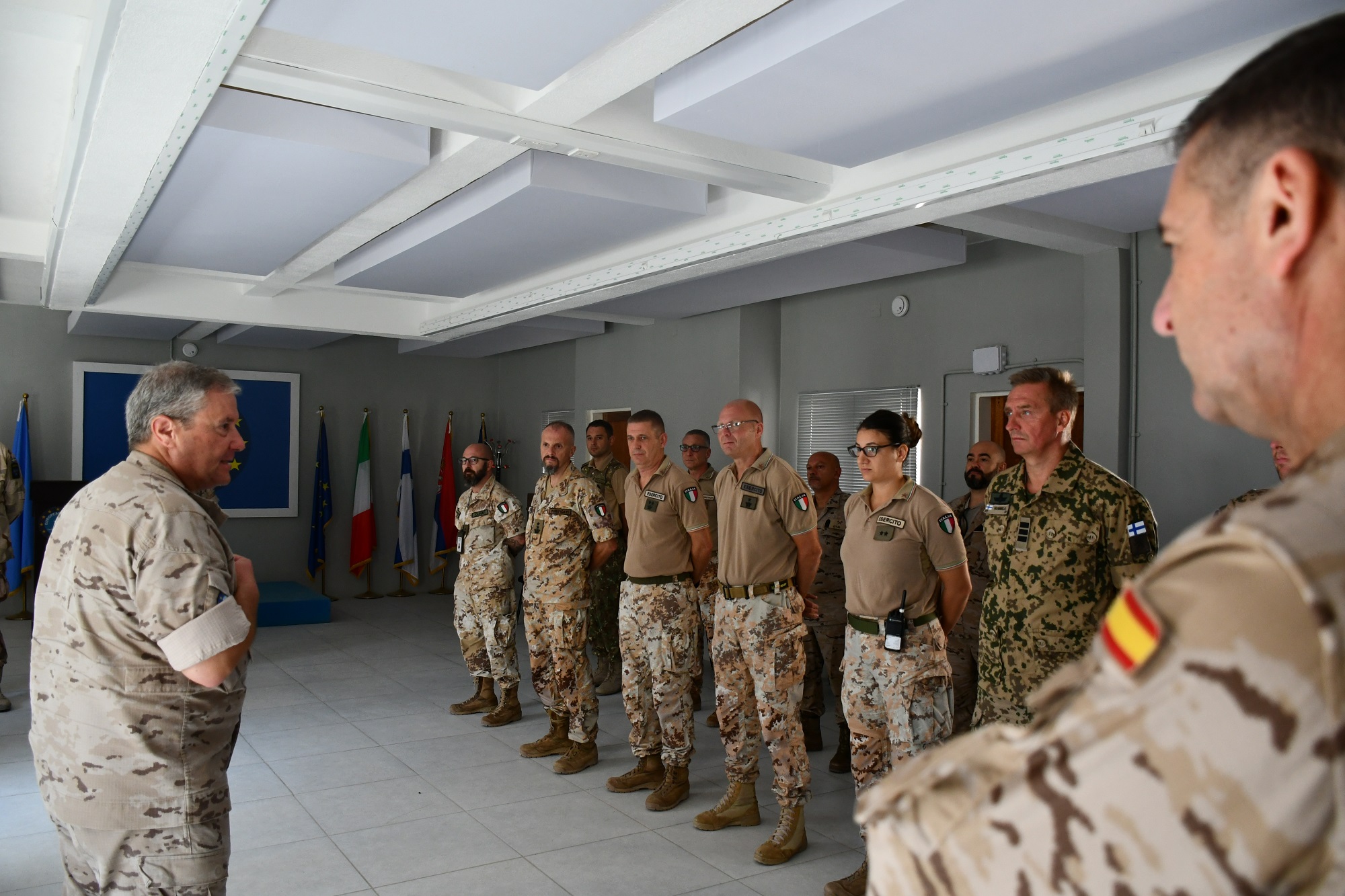 Colonel Garrido during his farewell ceremony