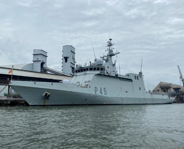 'Audaz' docked in Lagos