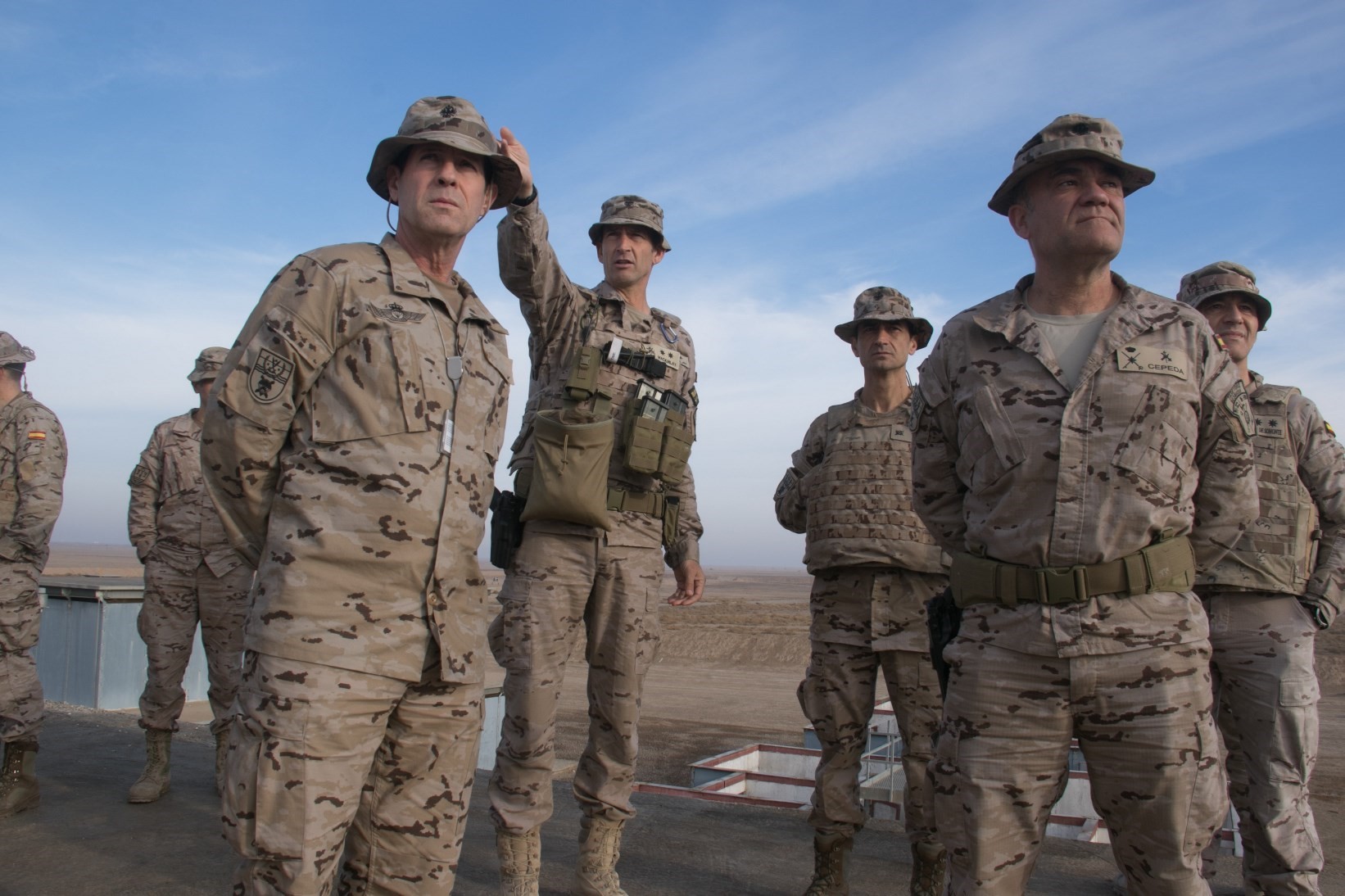 Miembros del próximo contingente español en Irak realizan el reconocimiento previo a su despliegue