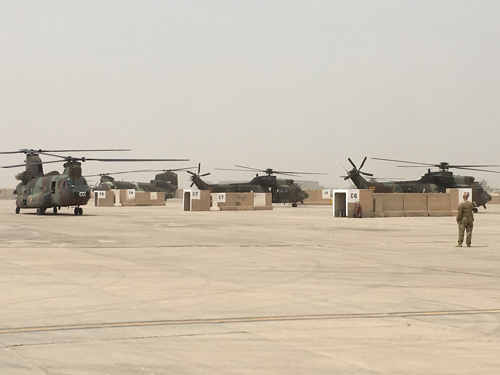 La Unidad de Helicópteros española llega a Irak