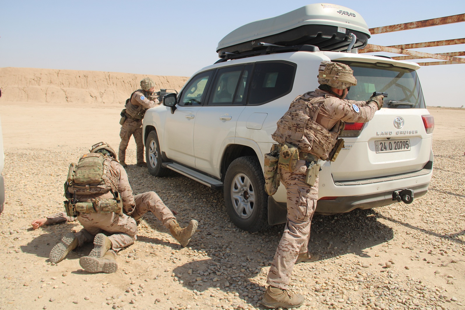 Militares de la Force Protection durante el ejercicio