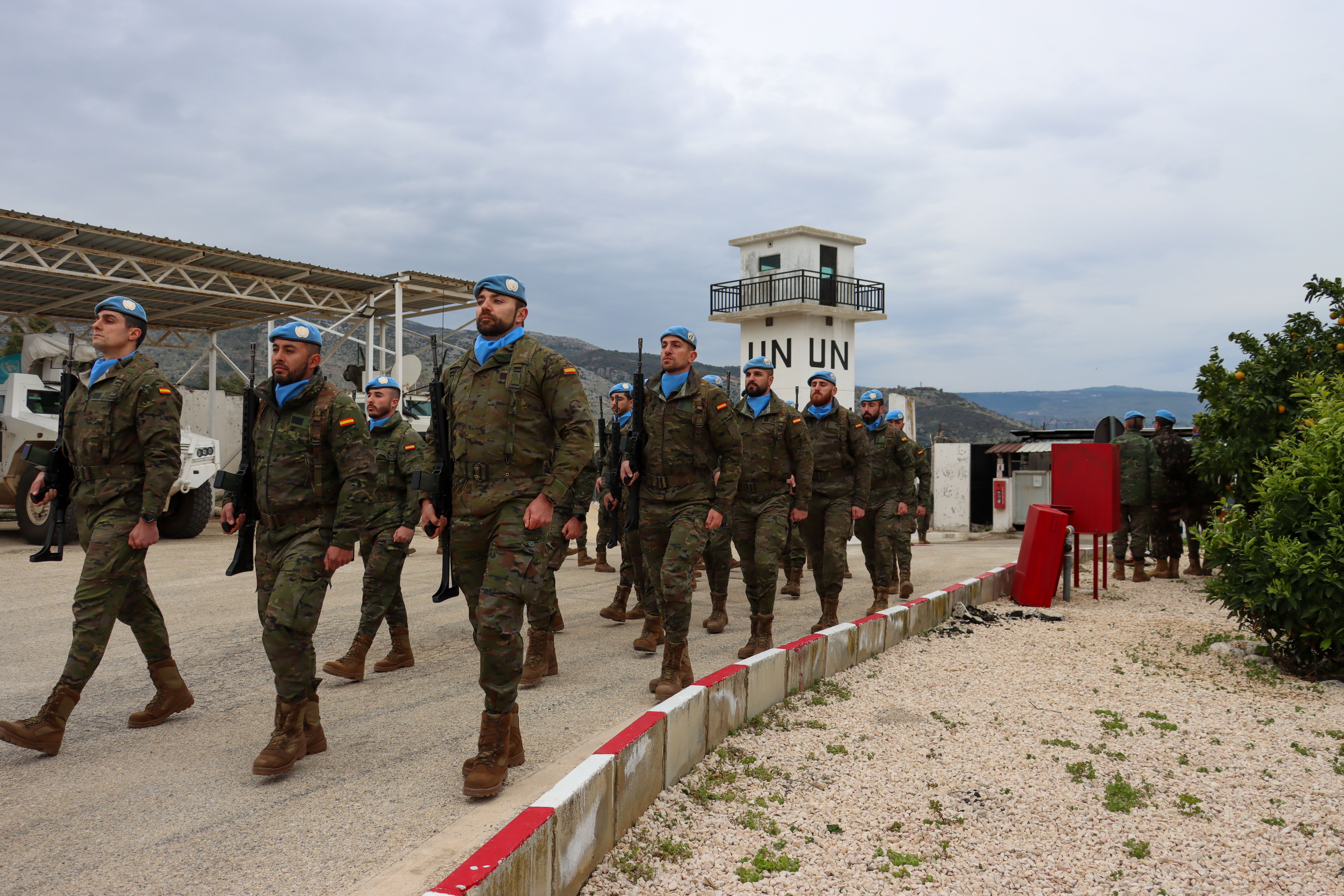 La Brigada Líbano XLIV durante el homenaje