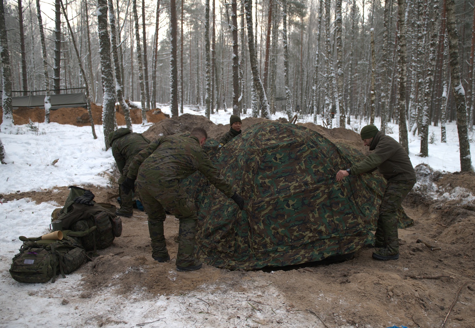 Ejercicio den el campo de maniobras de Adazi