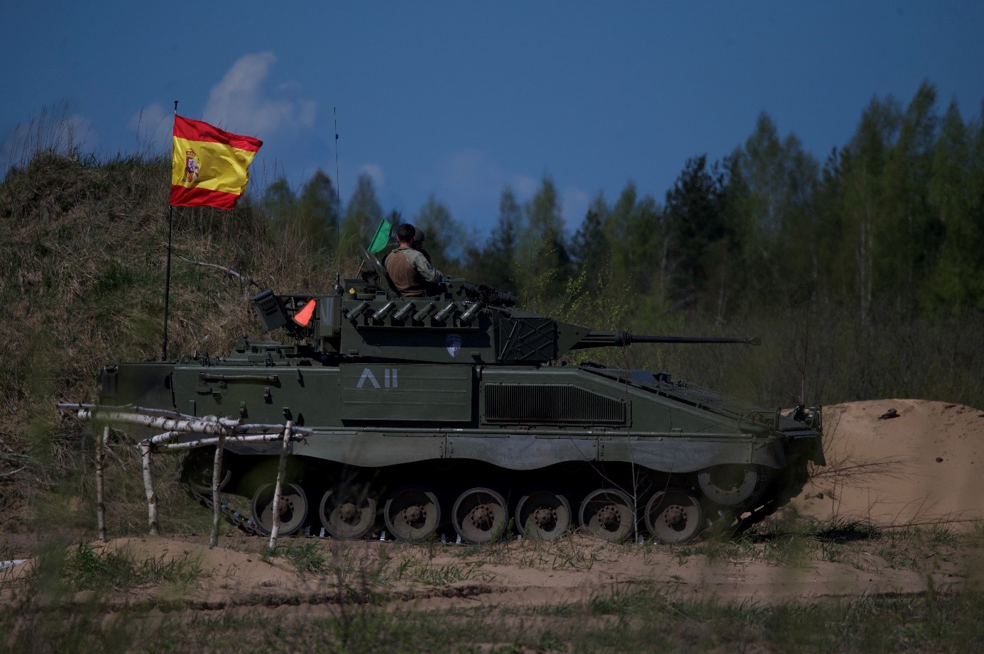 Vehículo de Combate de Infantería “Pizarro” durante la competición ‘Iron Spear’.