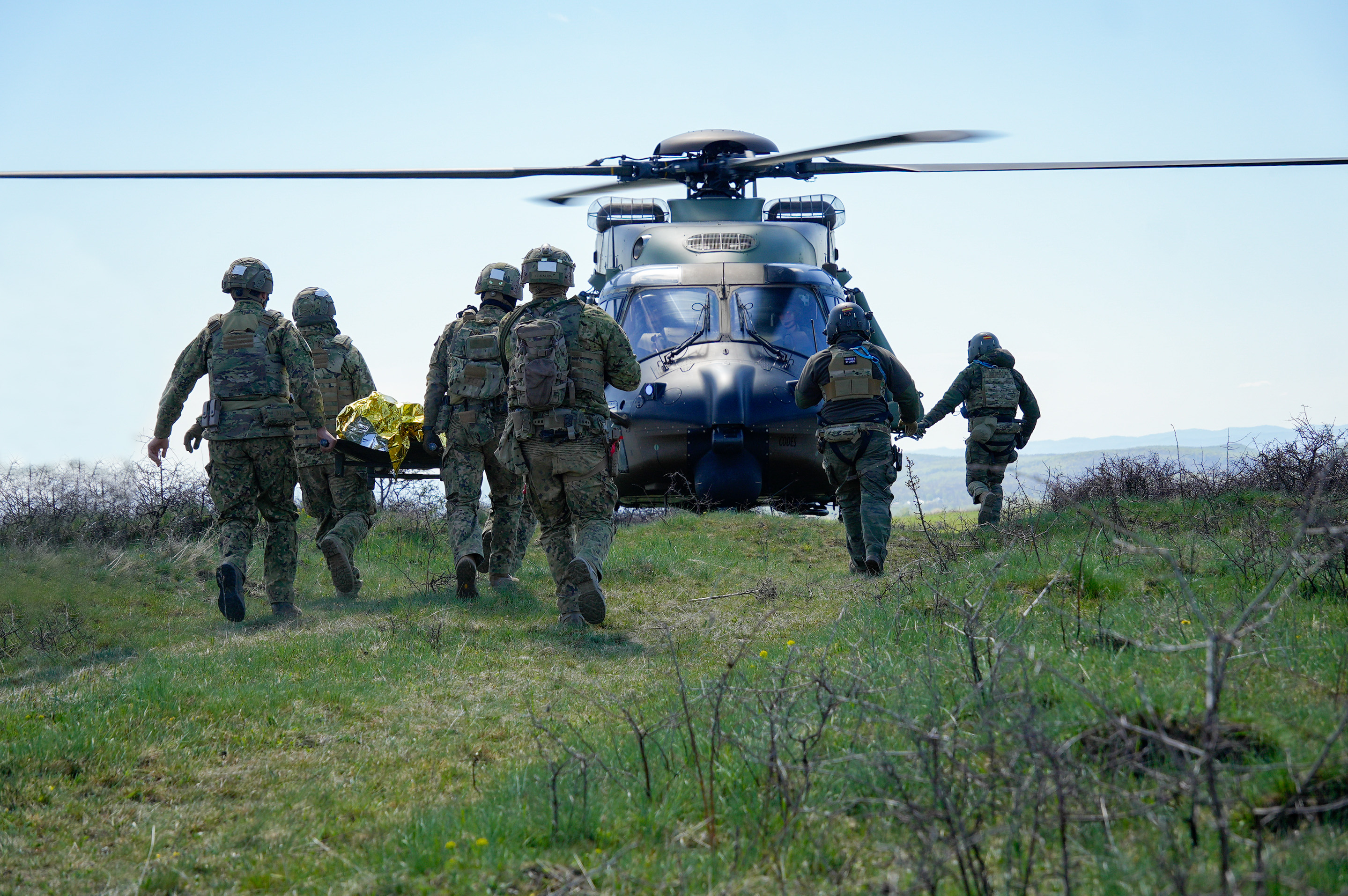 MEDEVAC simulado del ejercicio