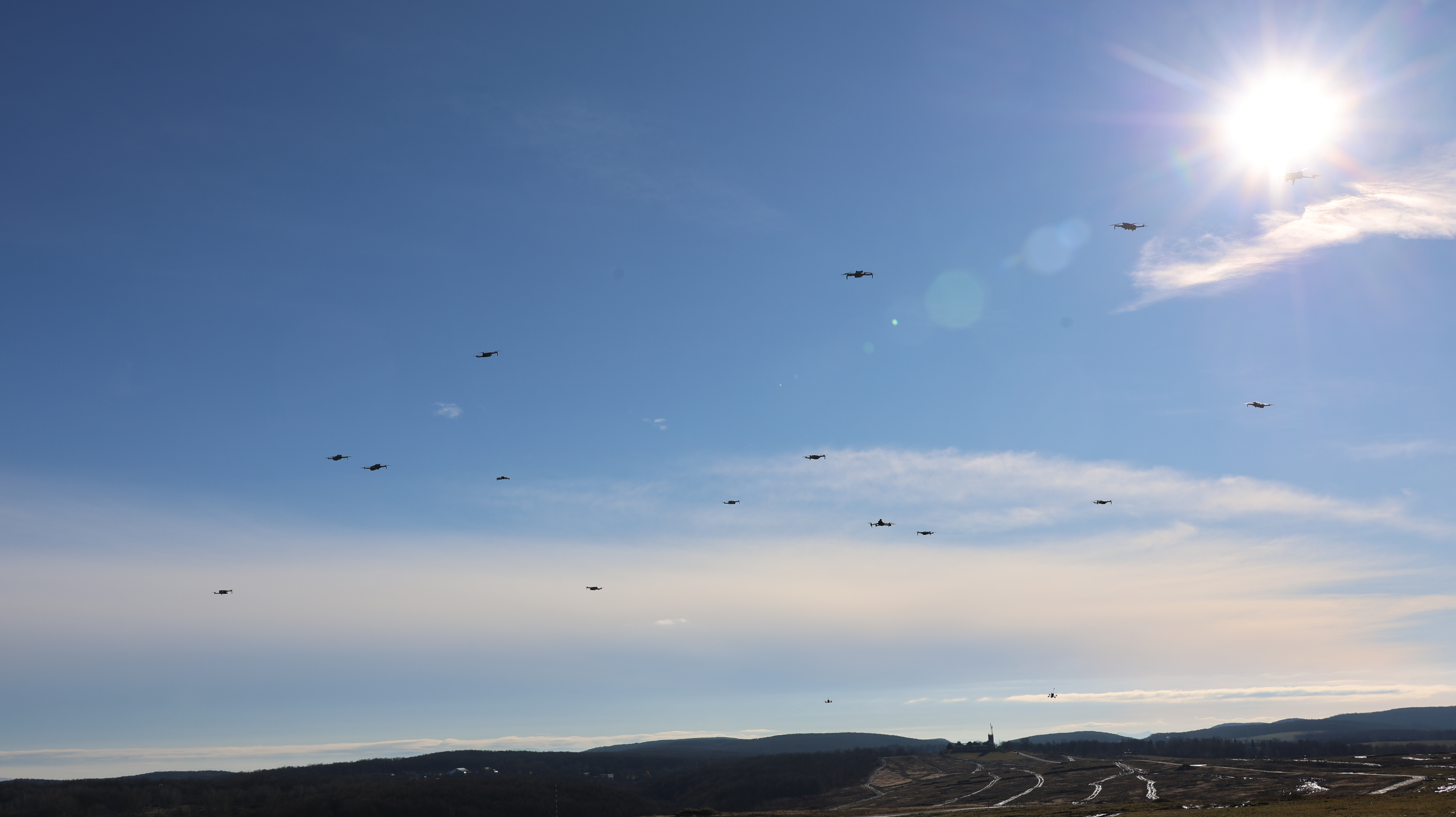 Enjambre de drones