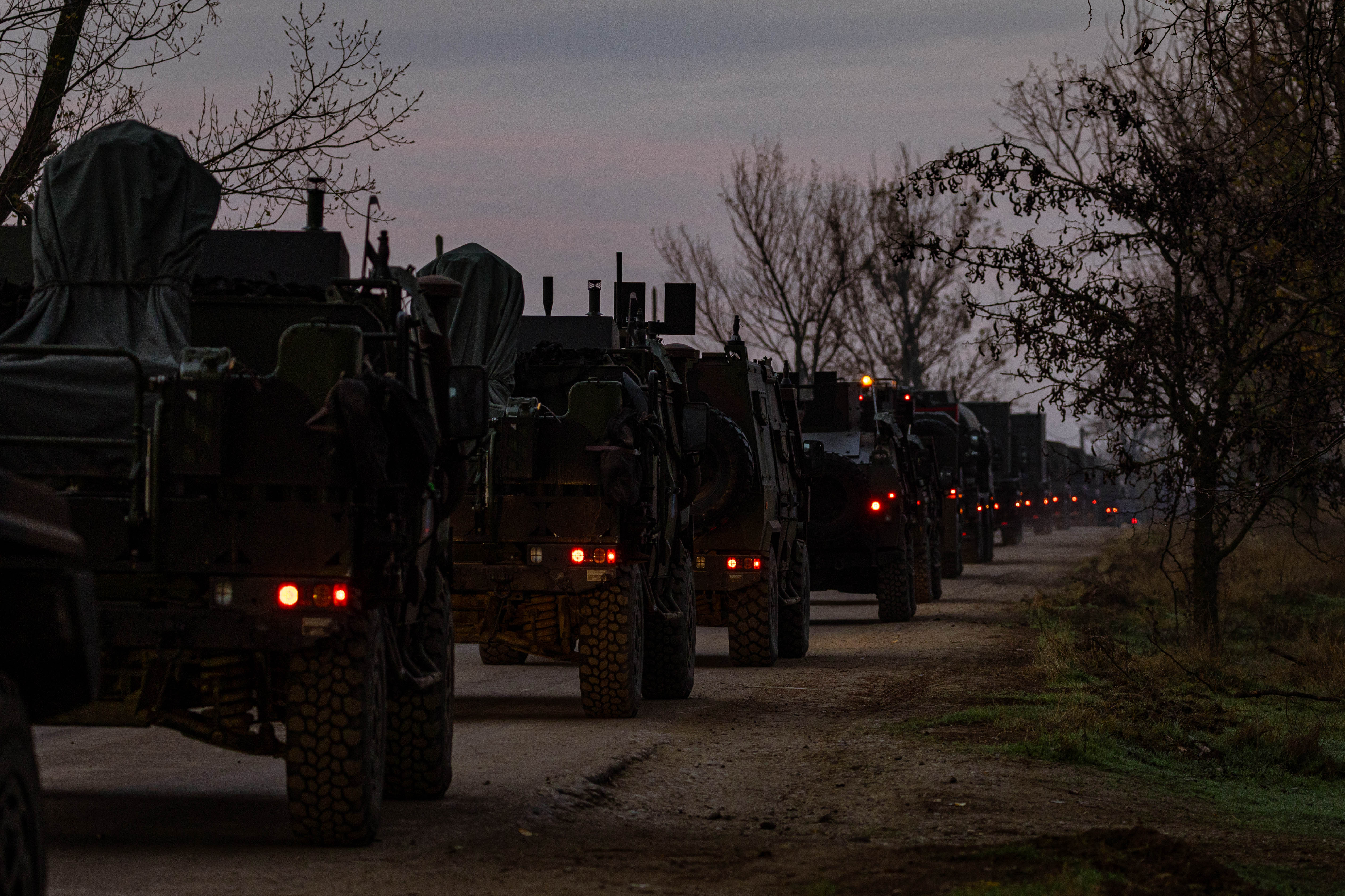 Convoy de VAMTACS entre Smardan y Babadag