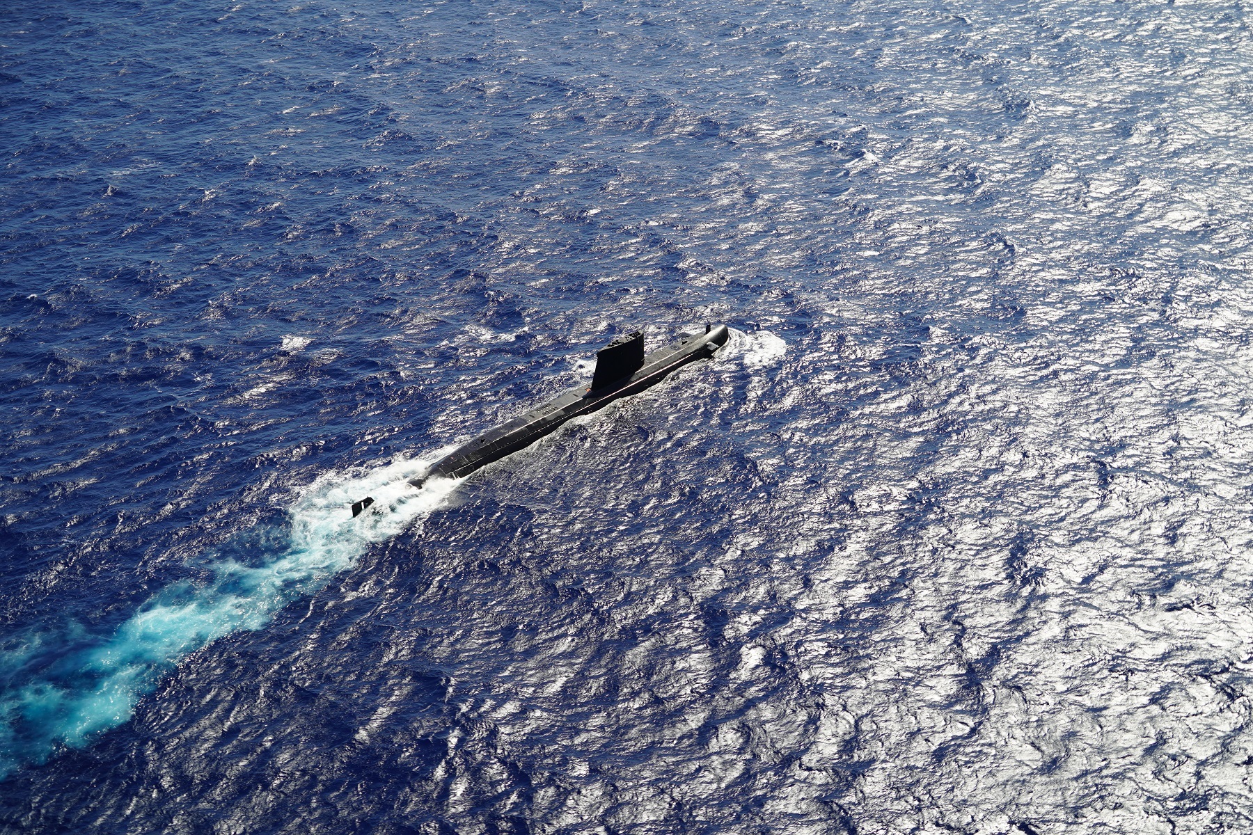 El submarino en el Mediterráneo
