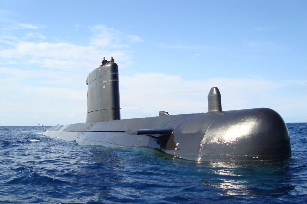 Imagen del submarino durante el despliegue