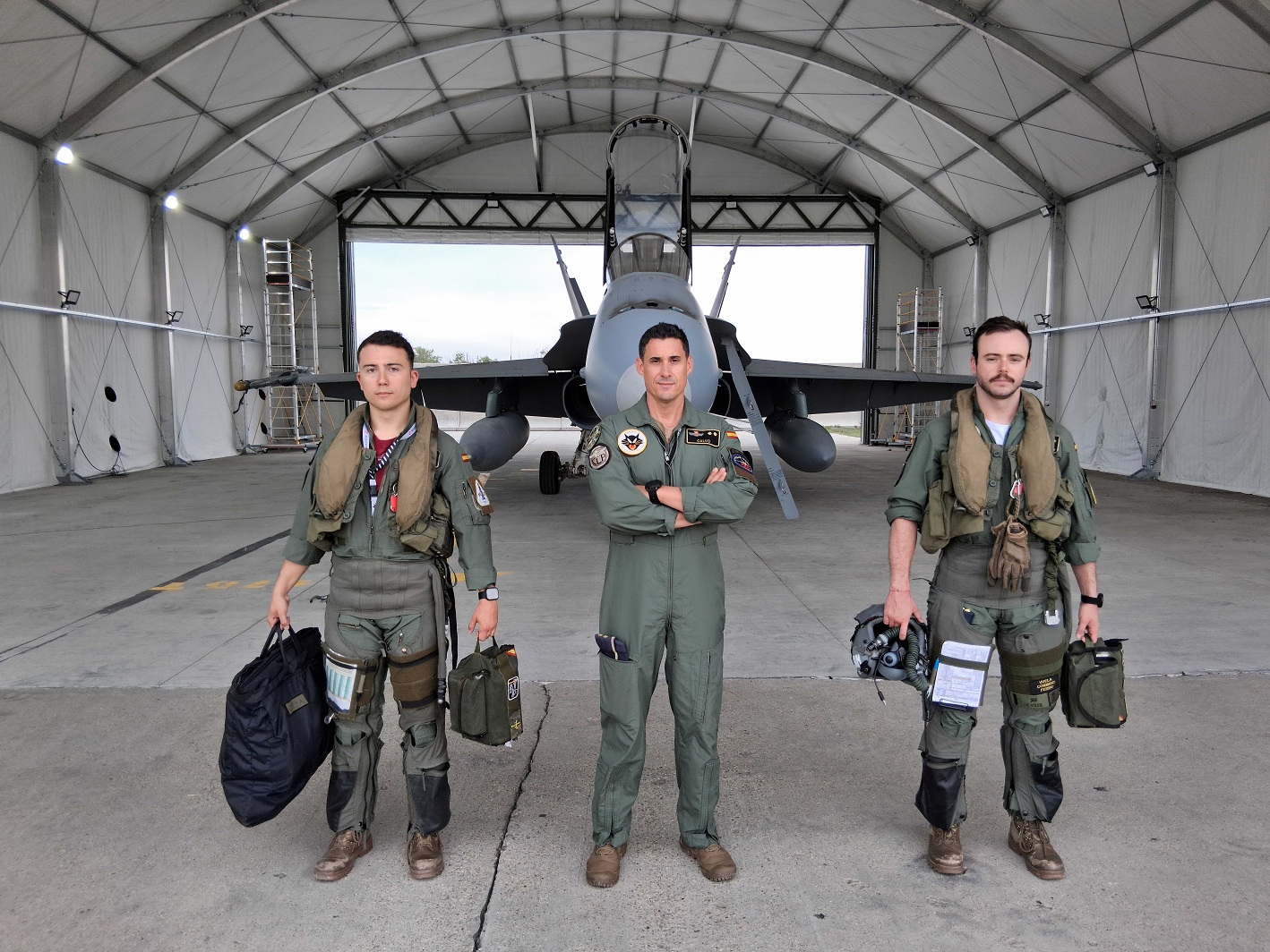 Pilotos en la misión de familiarización