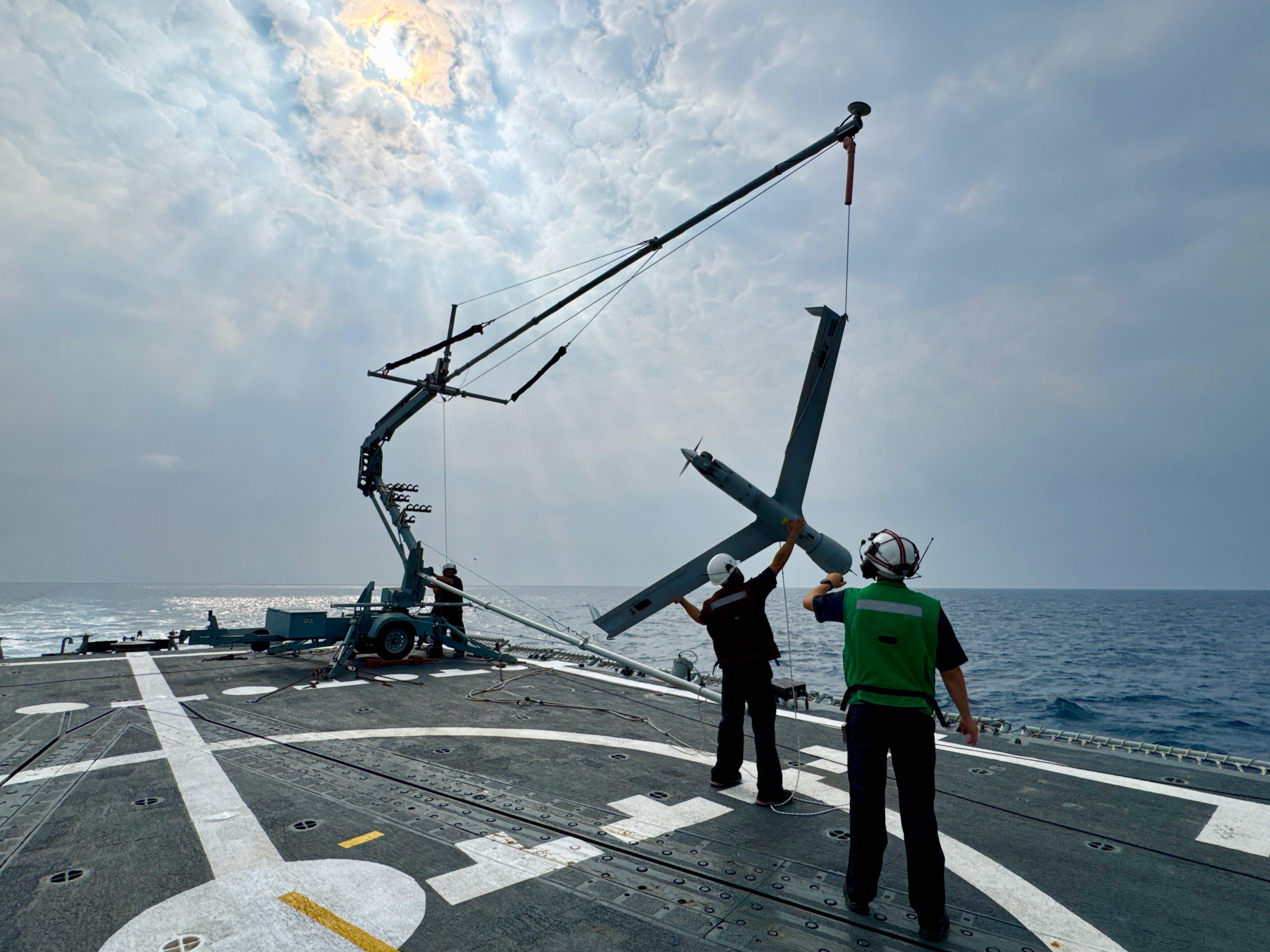 Actividades operativas durante el ejercicio ‘Bull Shark’ 2025 Scan Eagle