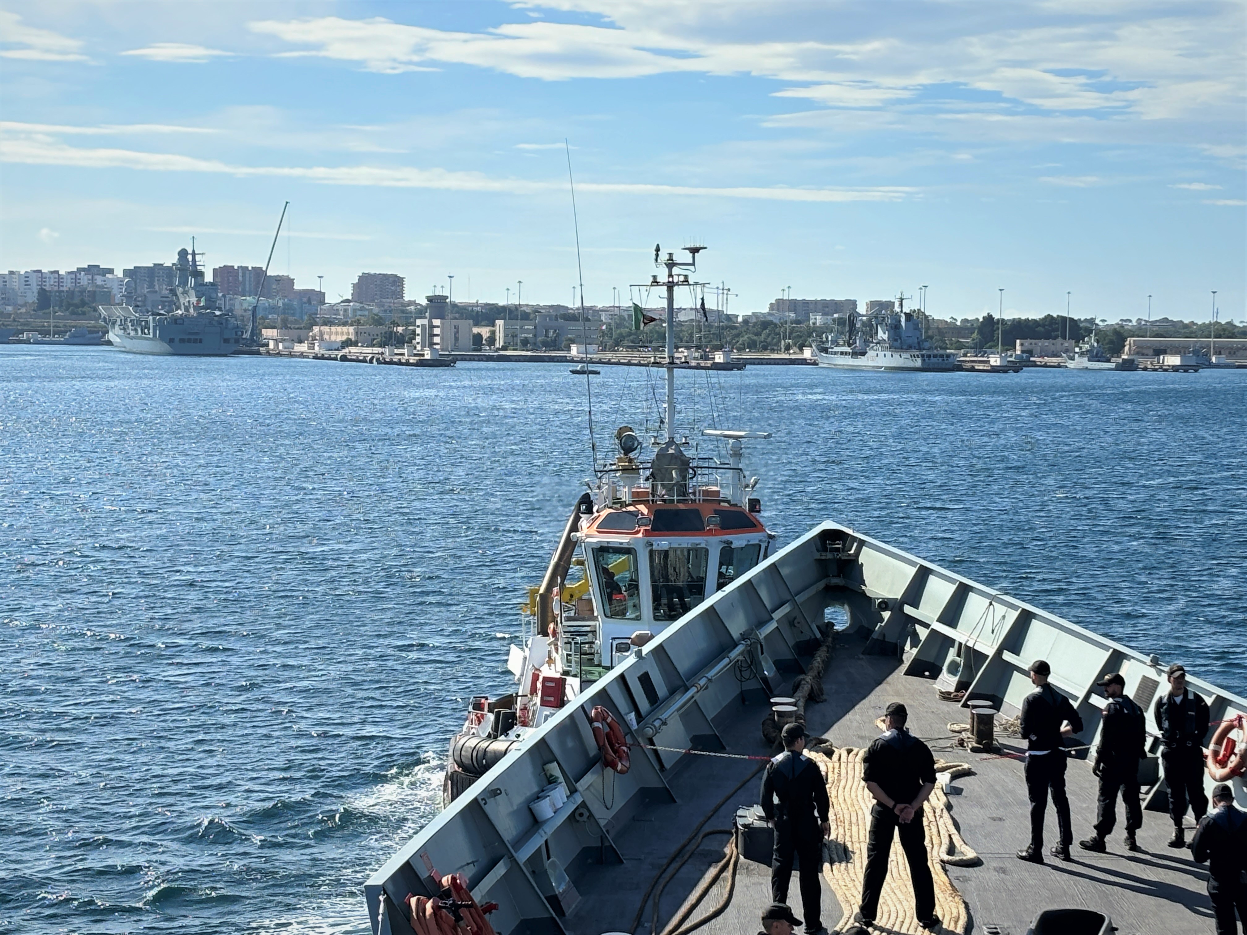 The 'Numancia' at the Taranto Naval Base
