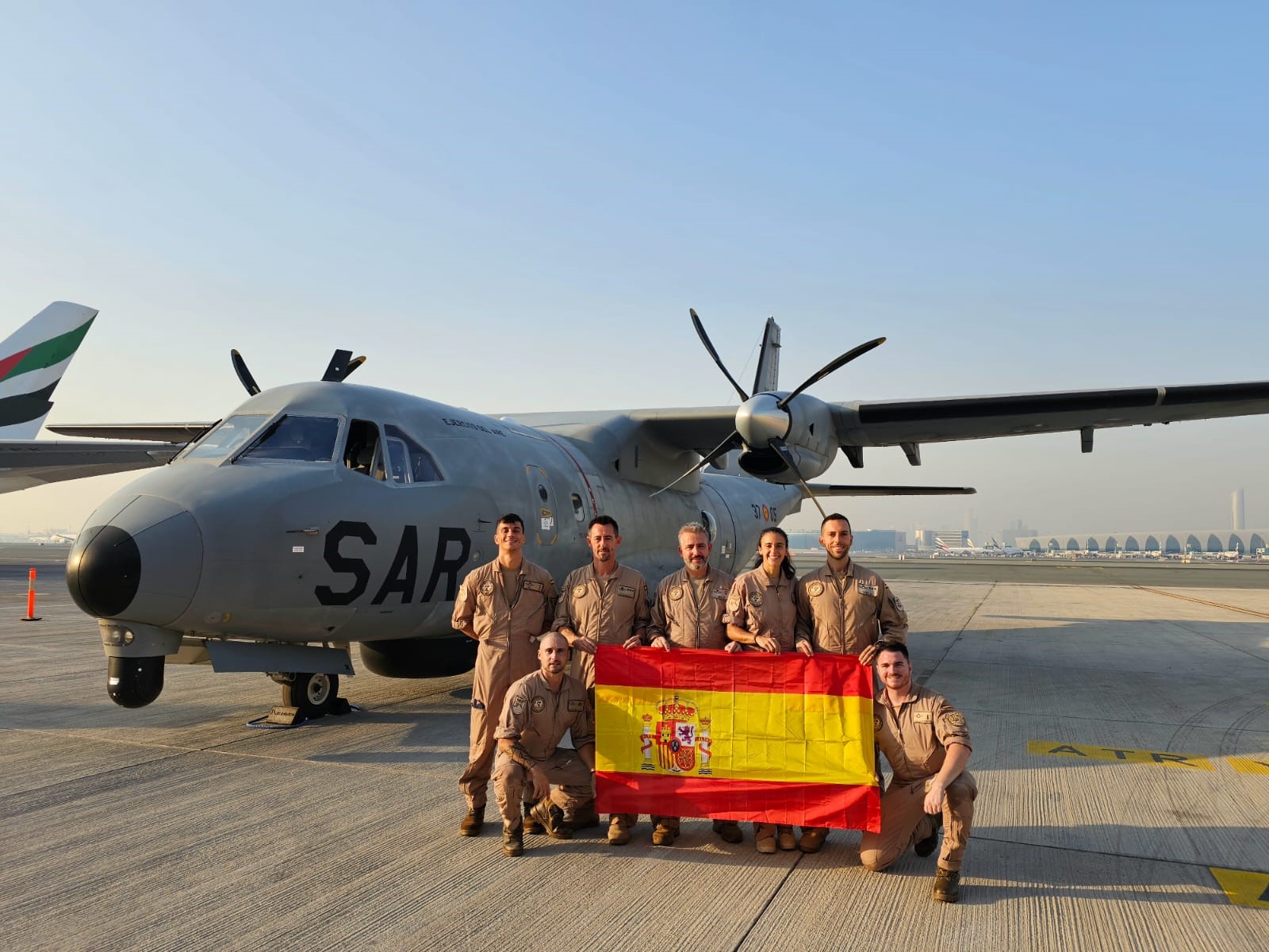 Escala durante el vuelo de posicionamiento