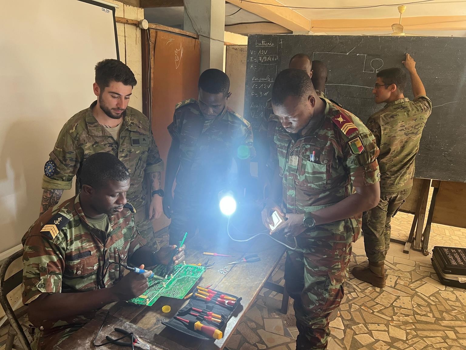 Imagen del desarrollo de una práctica en el aula