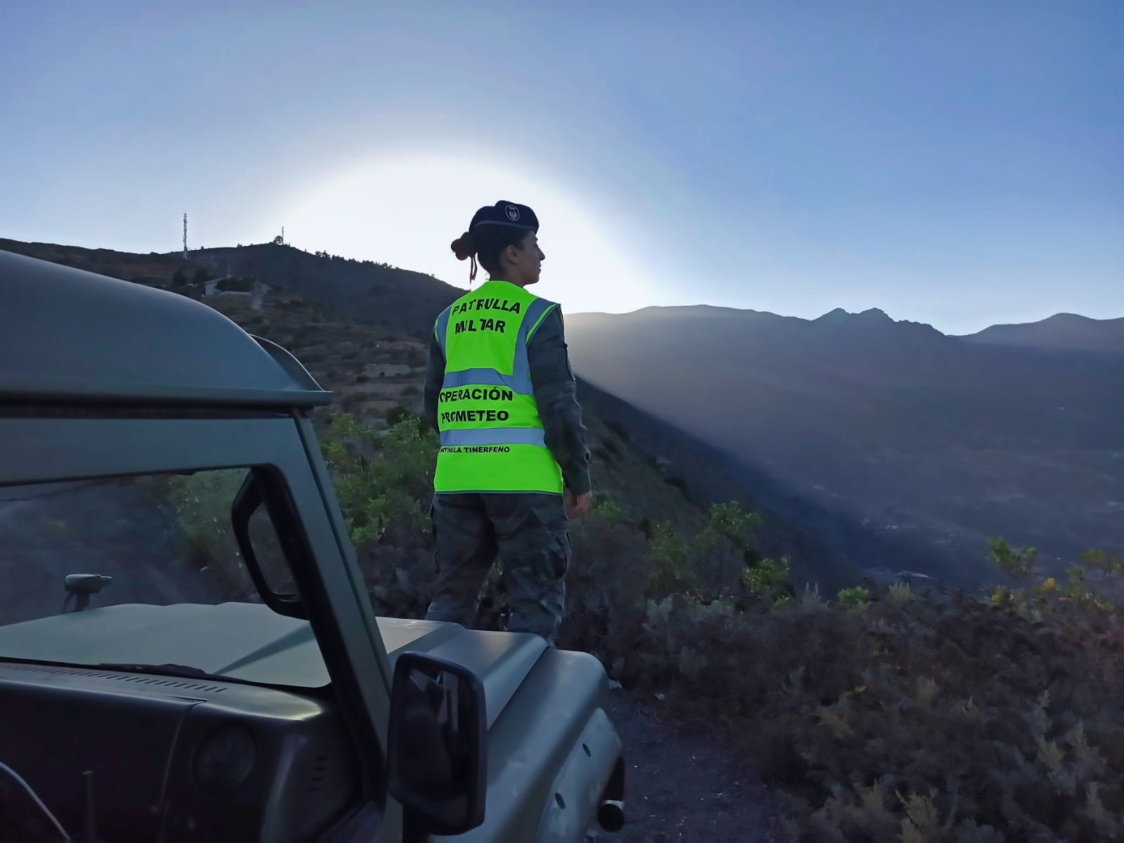 Militar desplegada en Centinela Tinerfeño