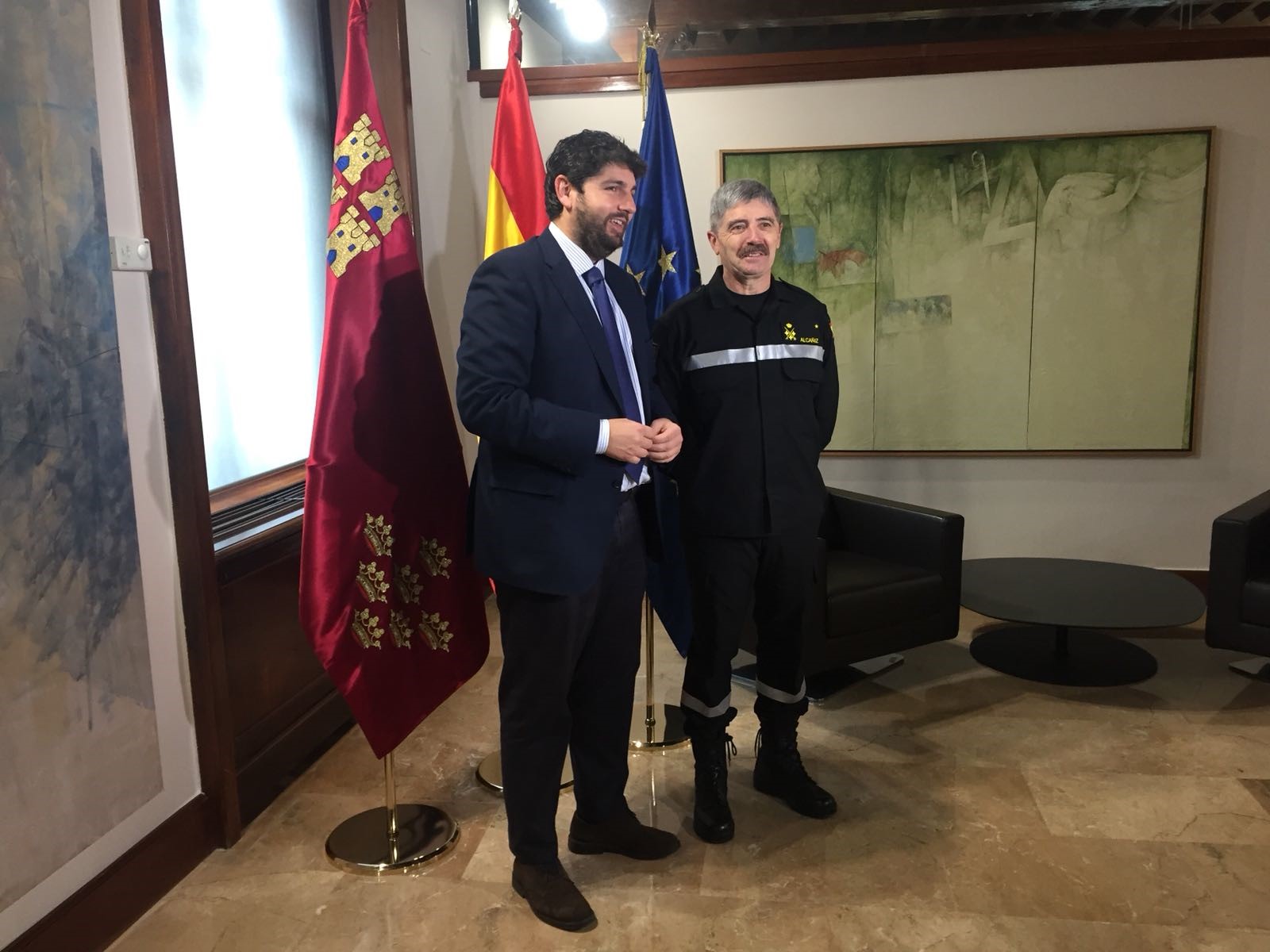 El jefe de la UME presenta el “Ejercicio Conjunto Combinado Región de Murcia 2018” a las autoridades regionales