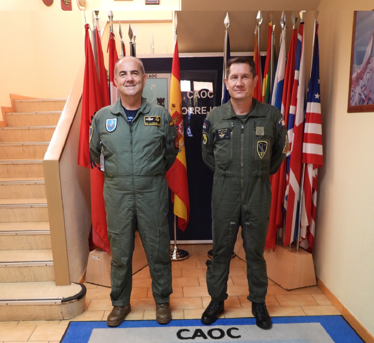 El comandante del CAOC con el DCOM de AIRCOM