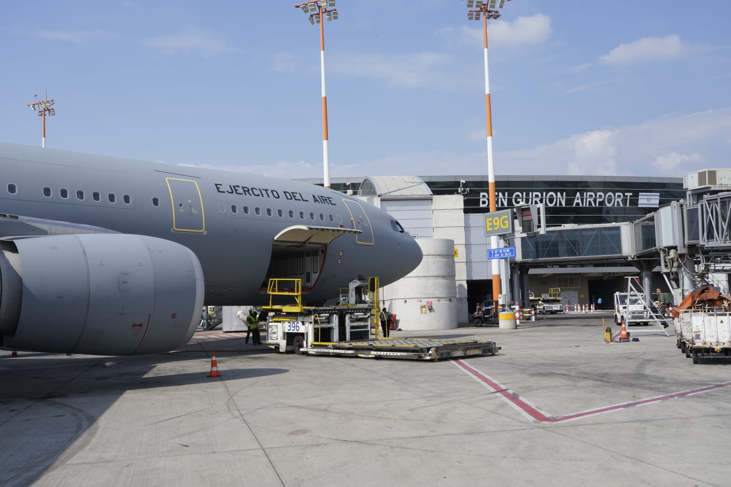 Avión A330 del Ejército del Aire y del Espacio en el aeropuerto Ben Gurión