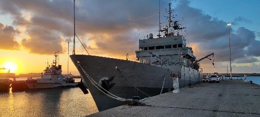 El Vigía en su base en Cádiz