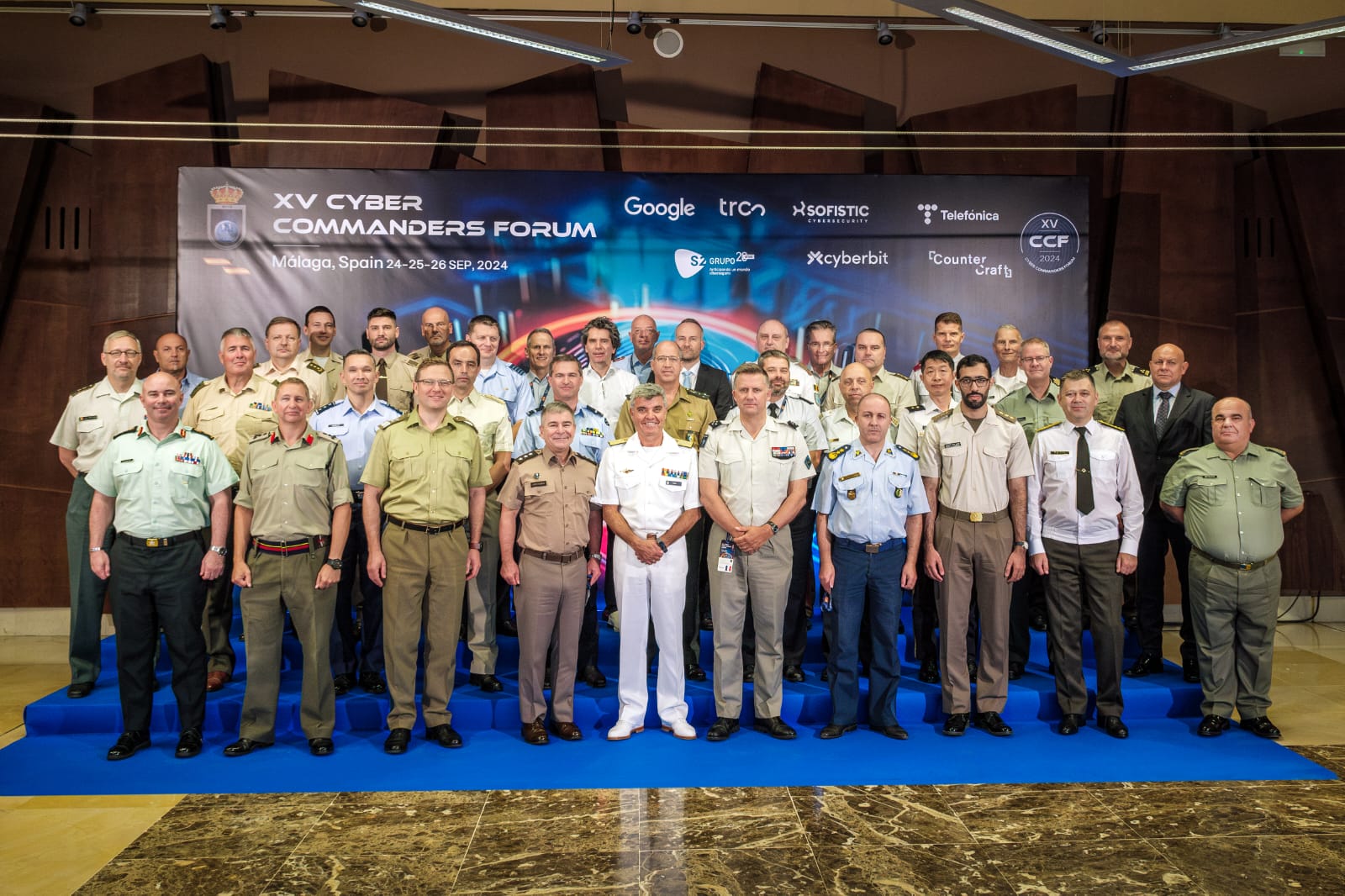 Comandantes asistentes a las XV Cyber Commanders Forum