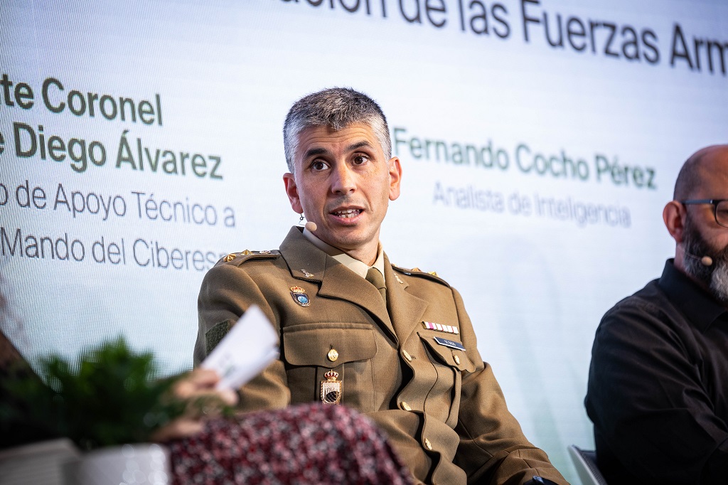 Teniente coronel de Diego durante su intervención