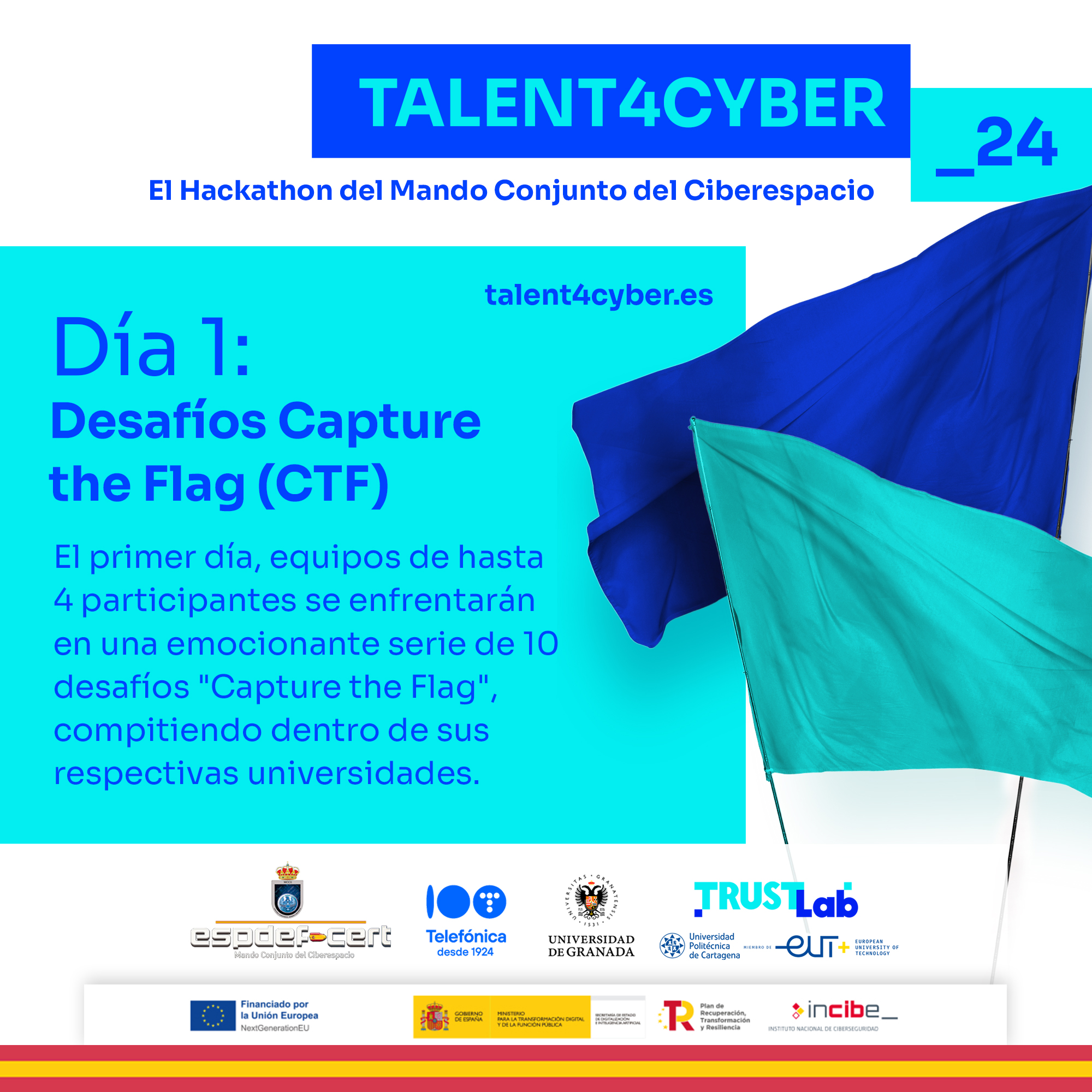 Cartel del evento Talent4Cyber del primer día