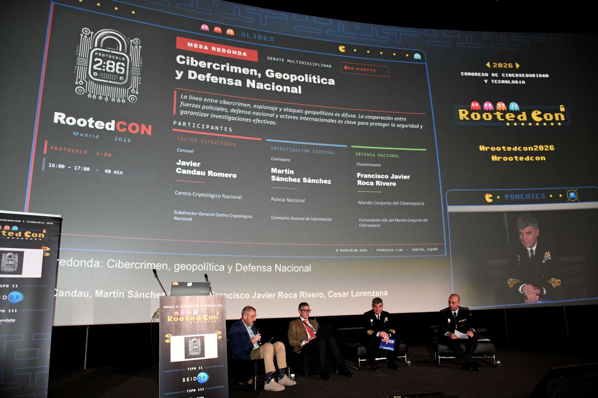 Intervención del vicealmirante Roca en la mesa de debate