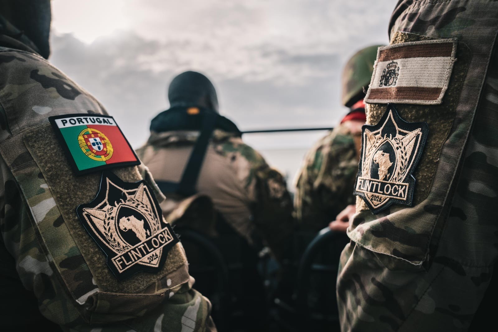 Militares españoles y portugueses durante el ejercicio FLINTLOCK 26