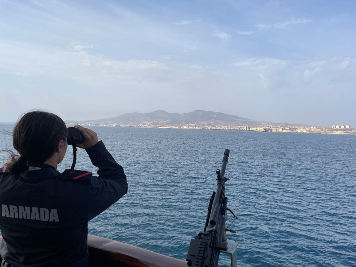 El PVZ “Medas” efectuando sus cometidos de vigilancia marítima