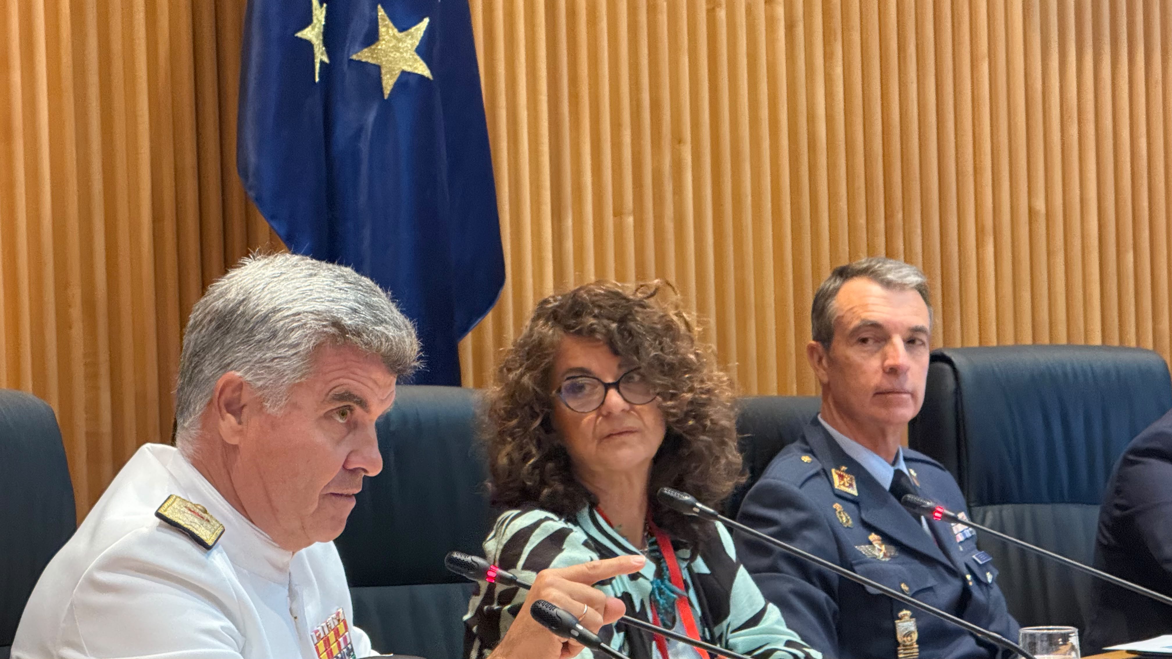 El vicealmirante Roca durante su intervención
