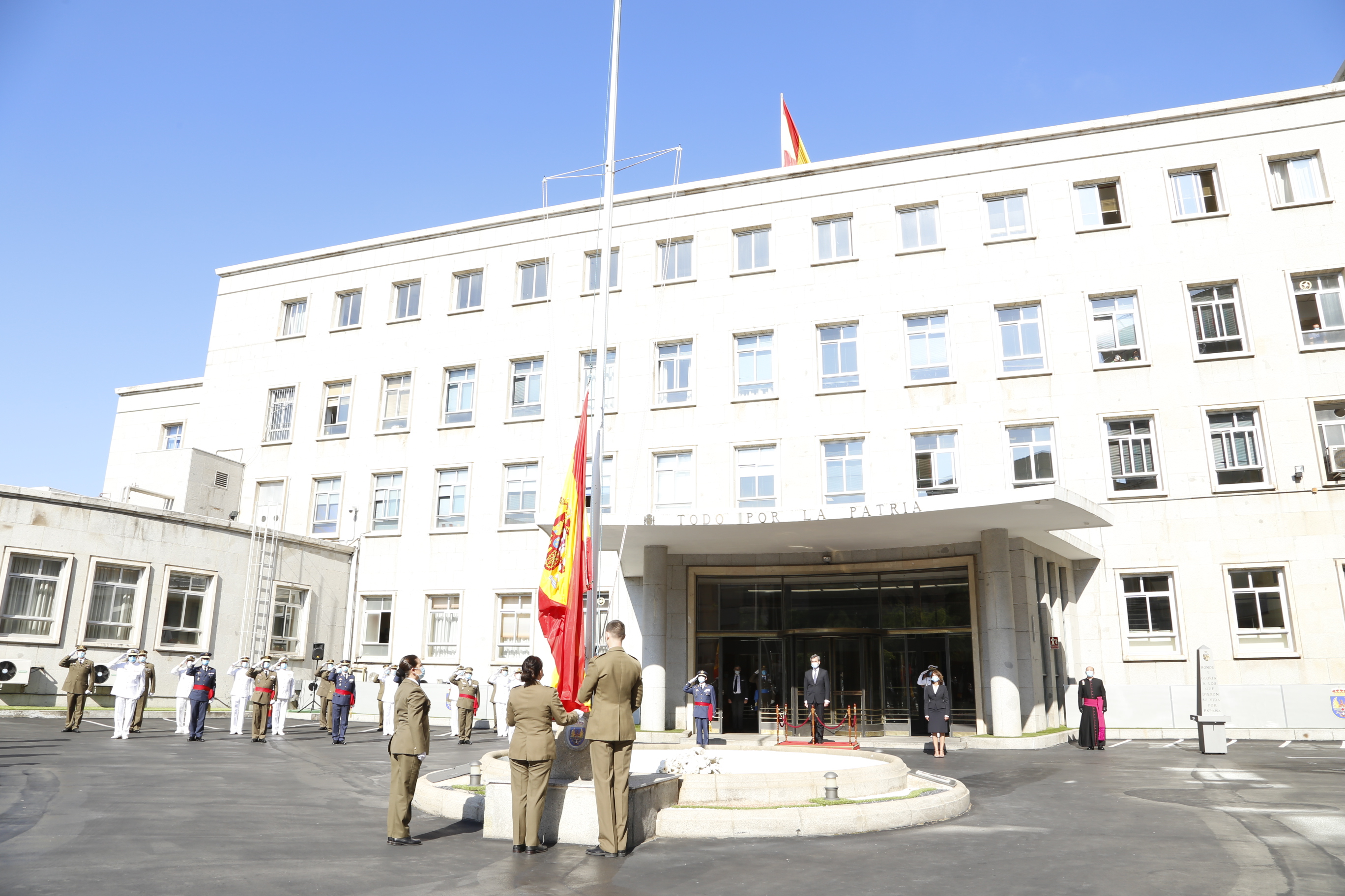 Solemn flag raising ceremony honoring the sixth Anniversary of the Proclamation of H.M. King Felipe VI
