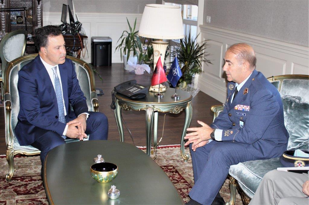 CAOC TJ commander talks with Albanian Defence Minister