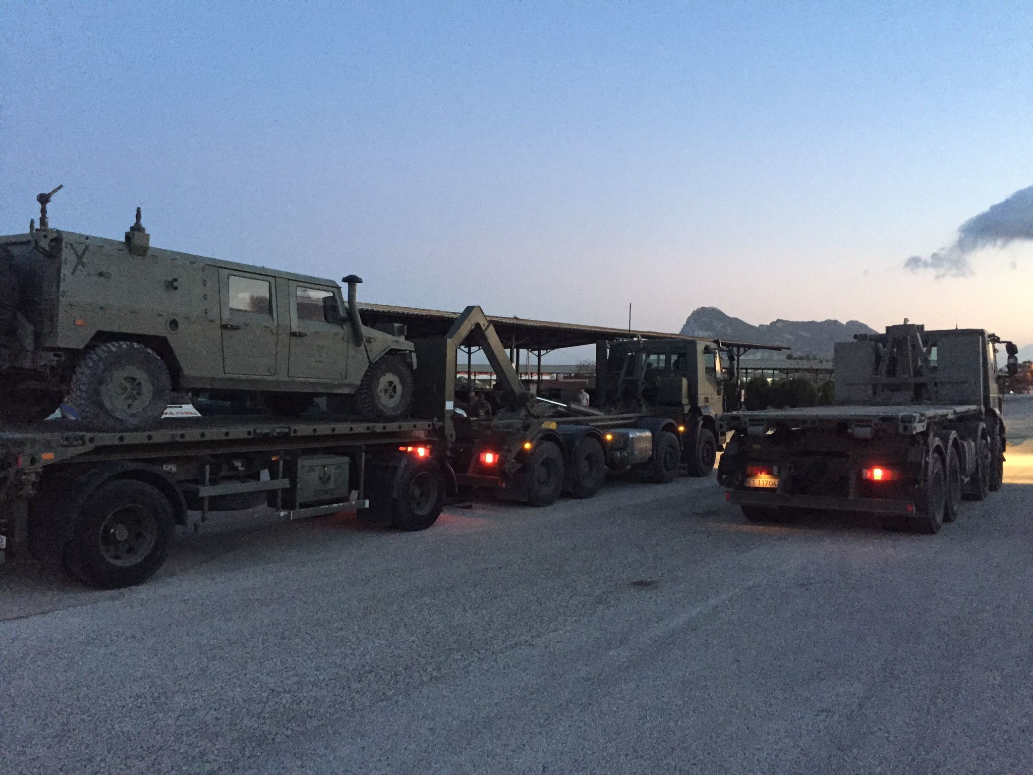 Transfer of military vehicles and equipment to San Roque