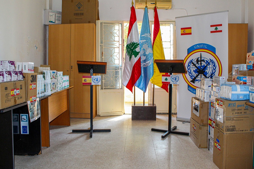 Health equipment donated by Spain
