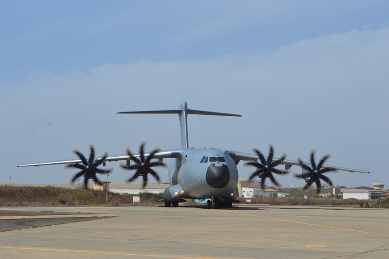 El A400M llega por primera vez a las misiones africanas de las FAS españolas