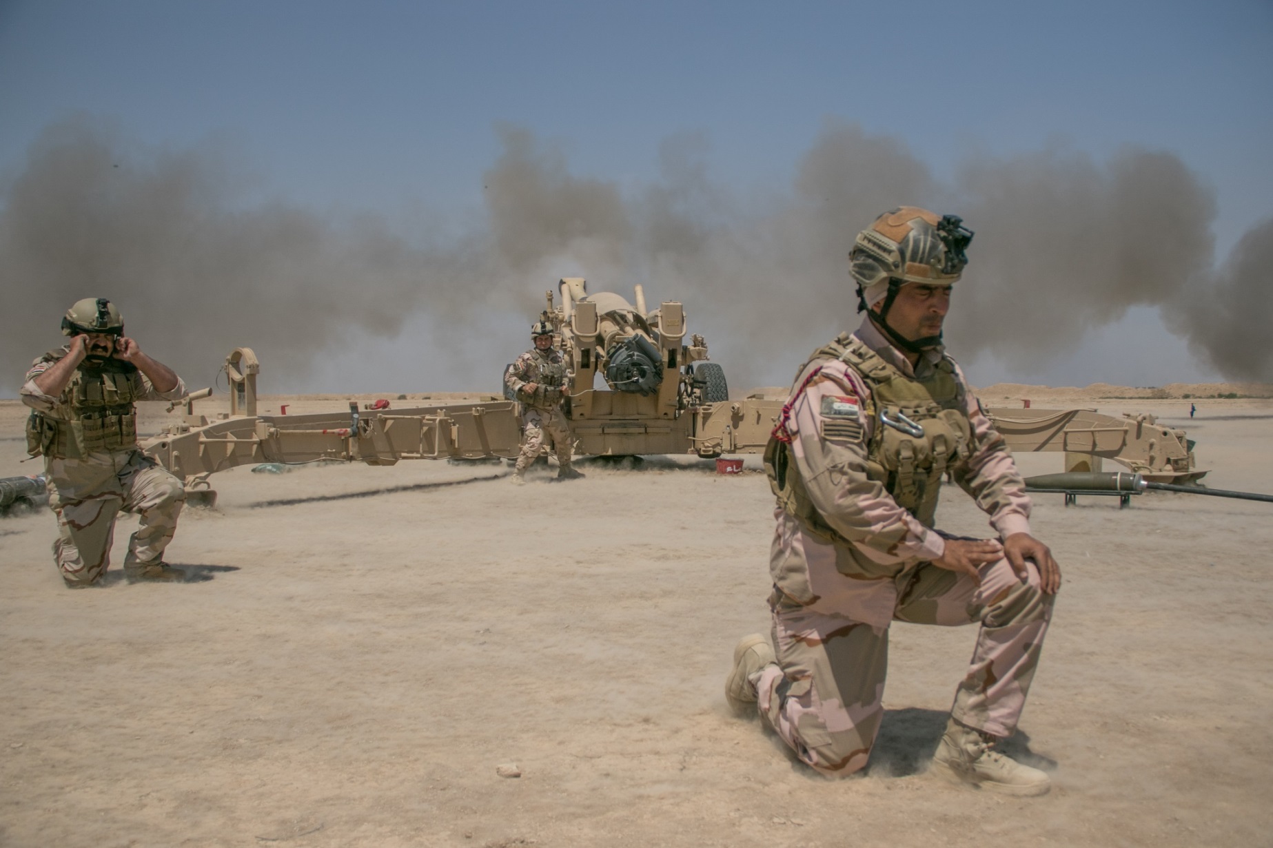 Los instructores de las Task Forces Besmayah y Monsabert trabajan codo con codo en el adiestramiento del Ejército iraquí