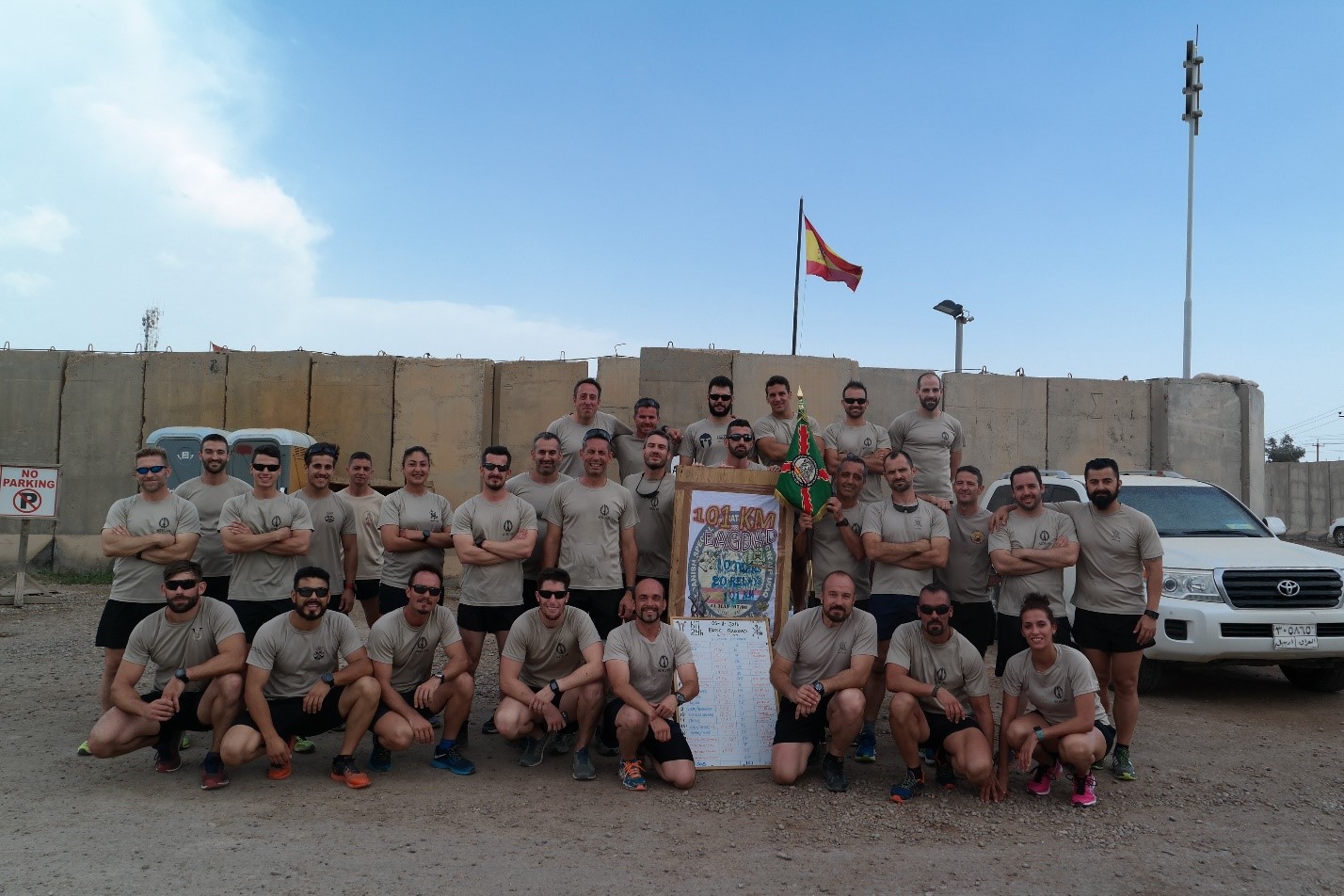 Los legionarios desplegados en Bagdad se suman a la mítica carrera de los 101 kilómetros de Ronda