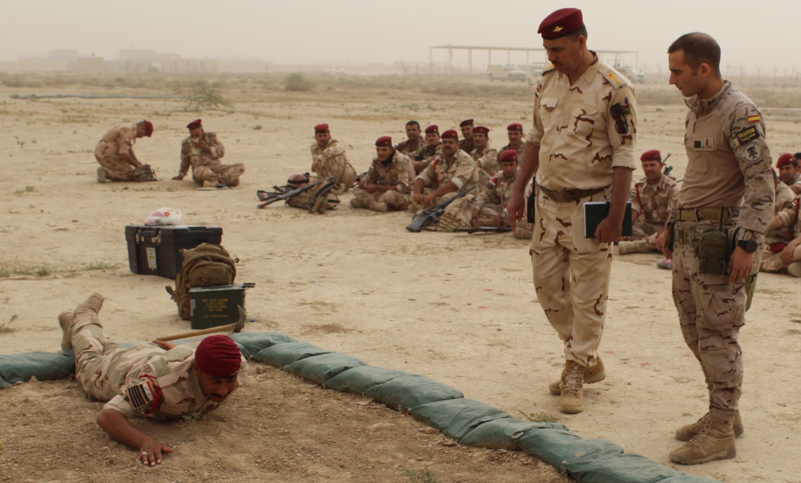 Los miembros del BPC español continúan el adiestramiento de las fuerzas iraquíes