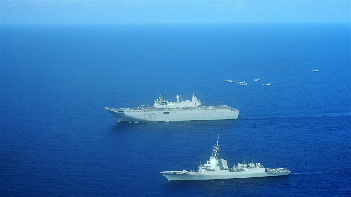 El LHD “Juan Carlos I” y la fragata “Blas de Lezo” finalizan su participación en la operación ISPUHEL
