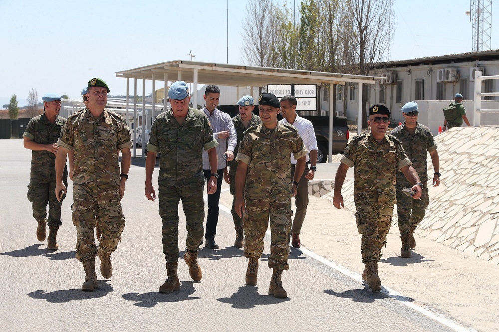 Oficiales de las Fuerzas Armadas libanesas agradecen el trabajo del contingente español