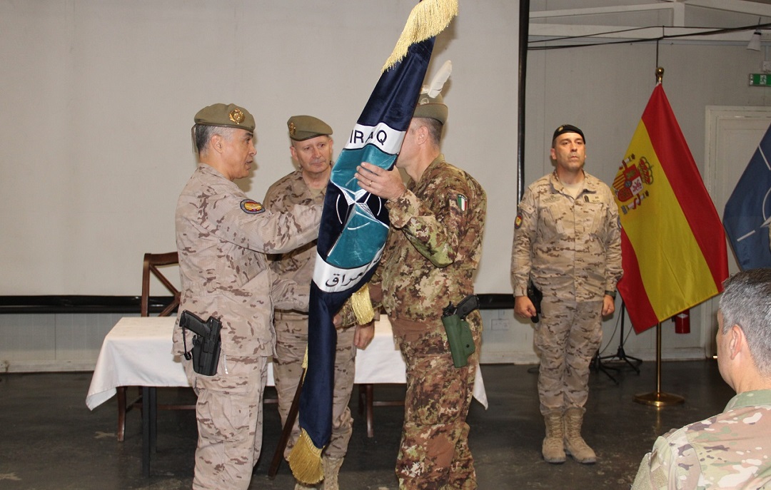 Handing over the operation's flag