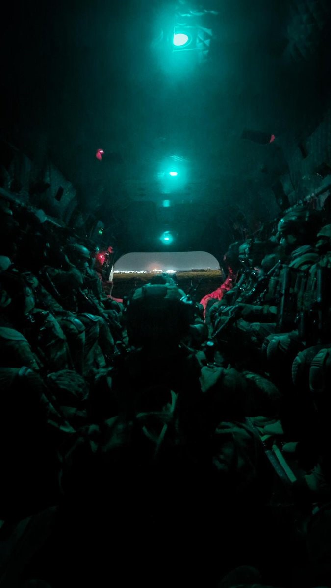 Special operations team embarked on the helicopter before conducting a mission