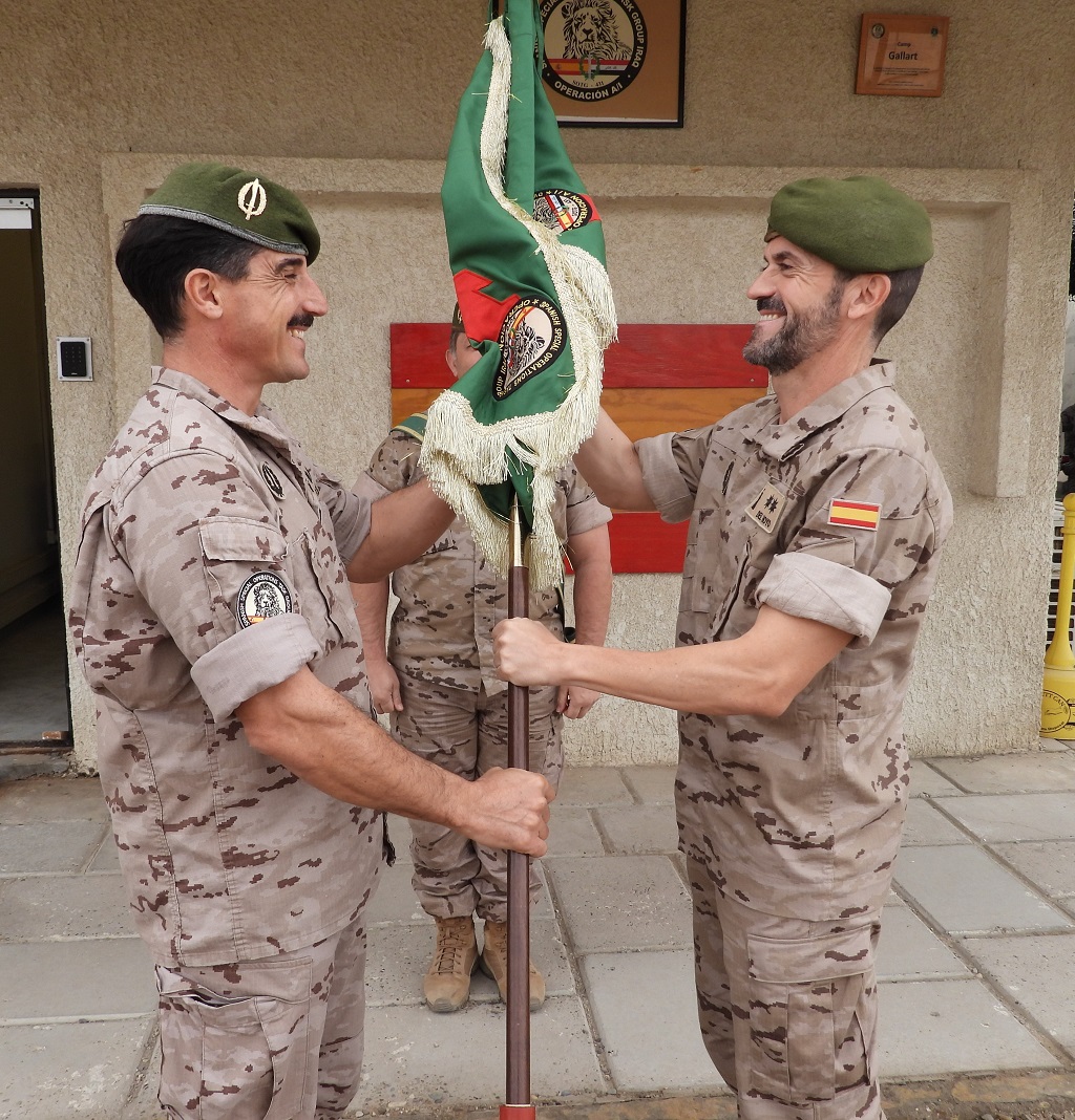 Head of SOTG XX hands over unit's guidon to Head of SOTG XXI