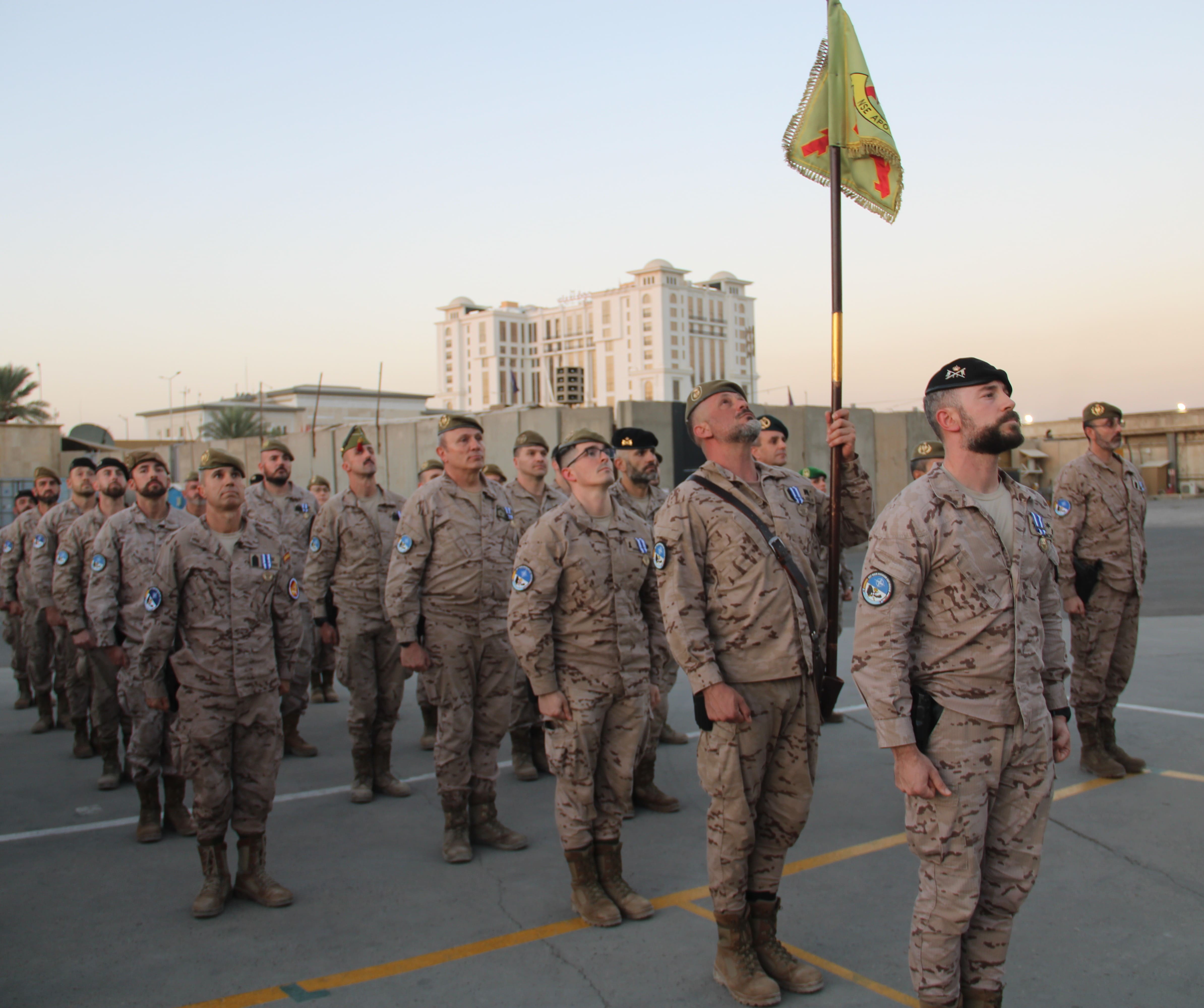 Formation during the ceremony