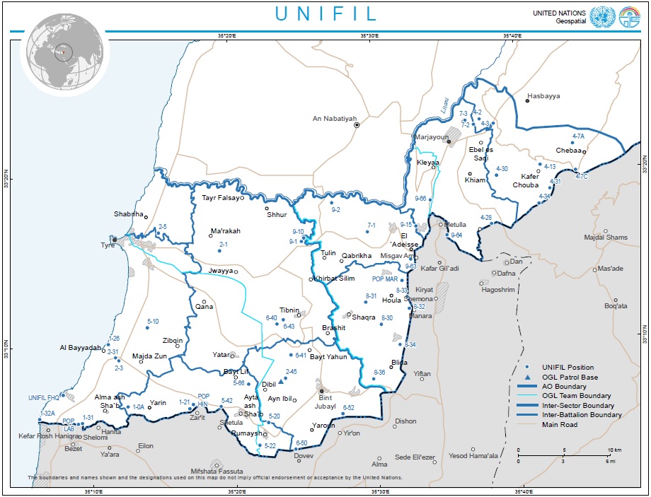 UNIFIL MAP