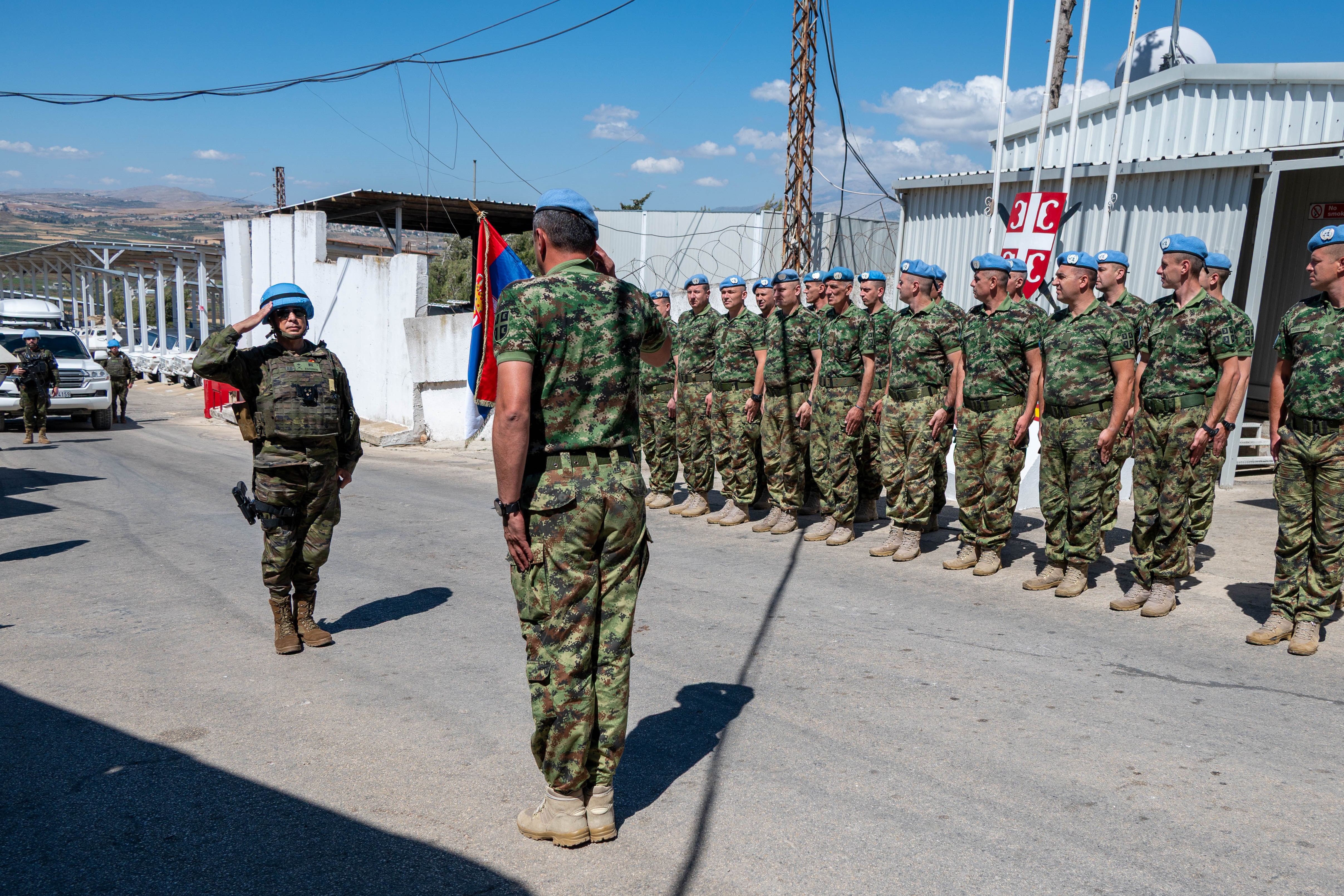 General Esteban receives update on UN position UN 9-66 (Serbia)