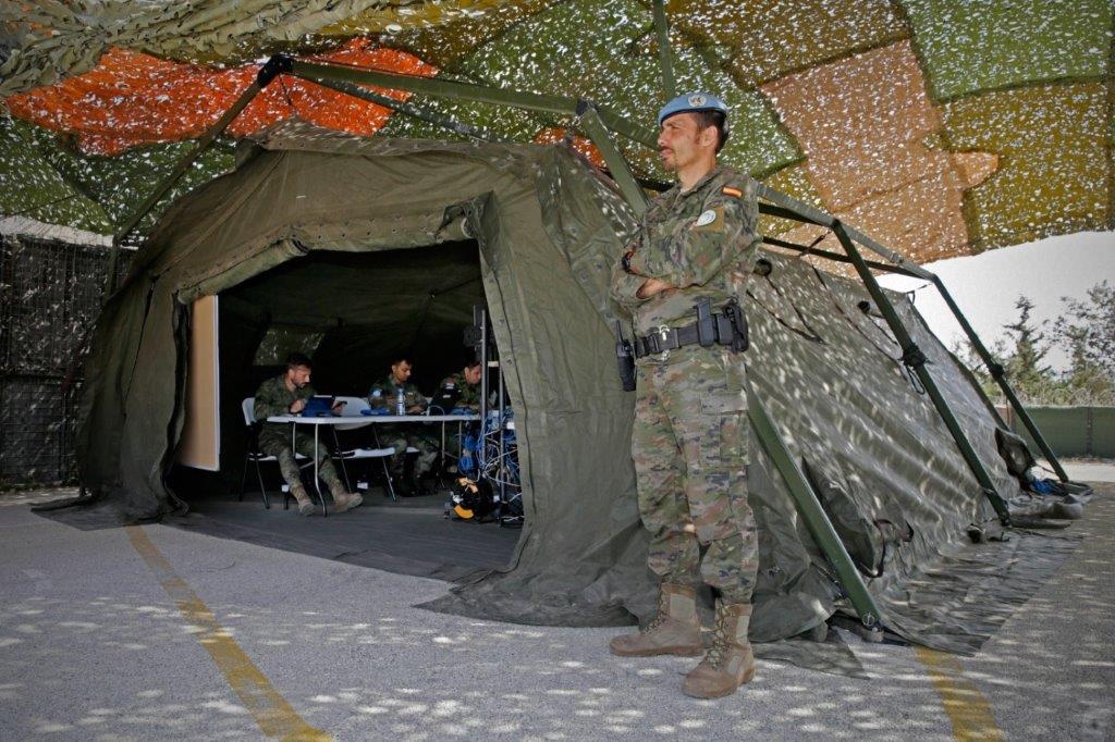 An Mp guard providing security to the command post